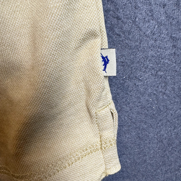 NWT Tommy Bahama Shirt Men's Medium Beige Travertine Polo Shirt SS ST226363TX - Picture 8 of 10